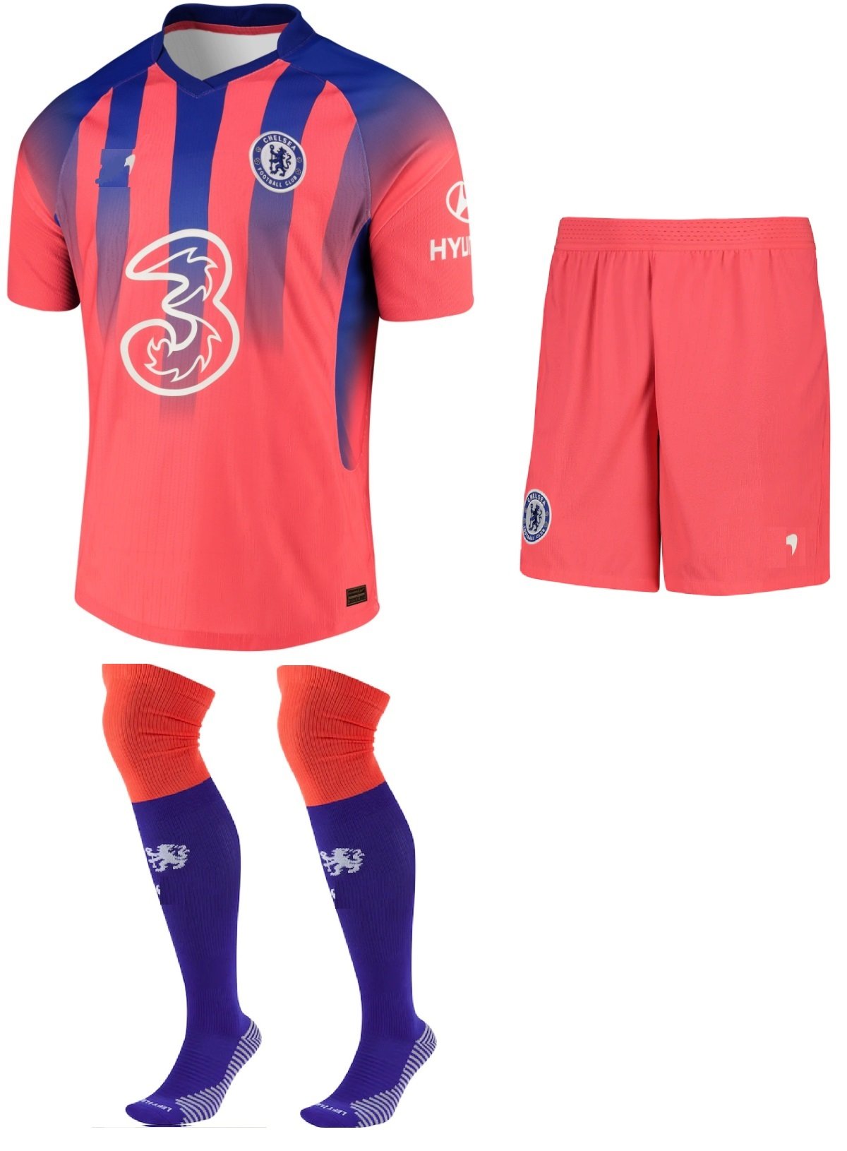 Kit adulto Chelsea 2020 2021 III Third jogador